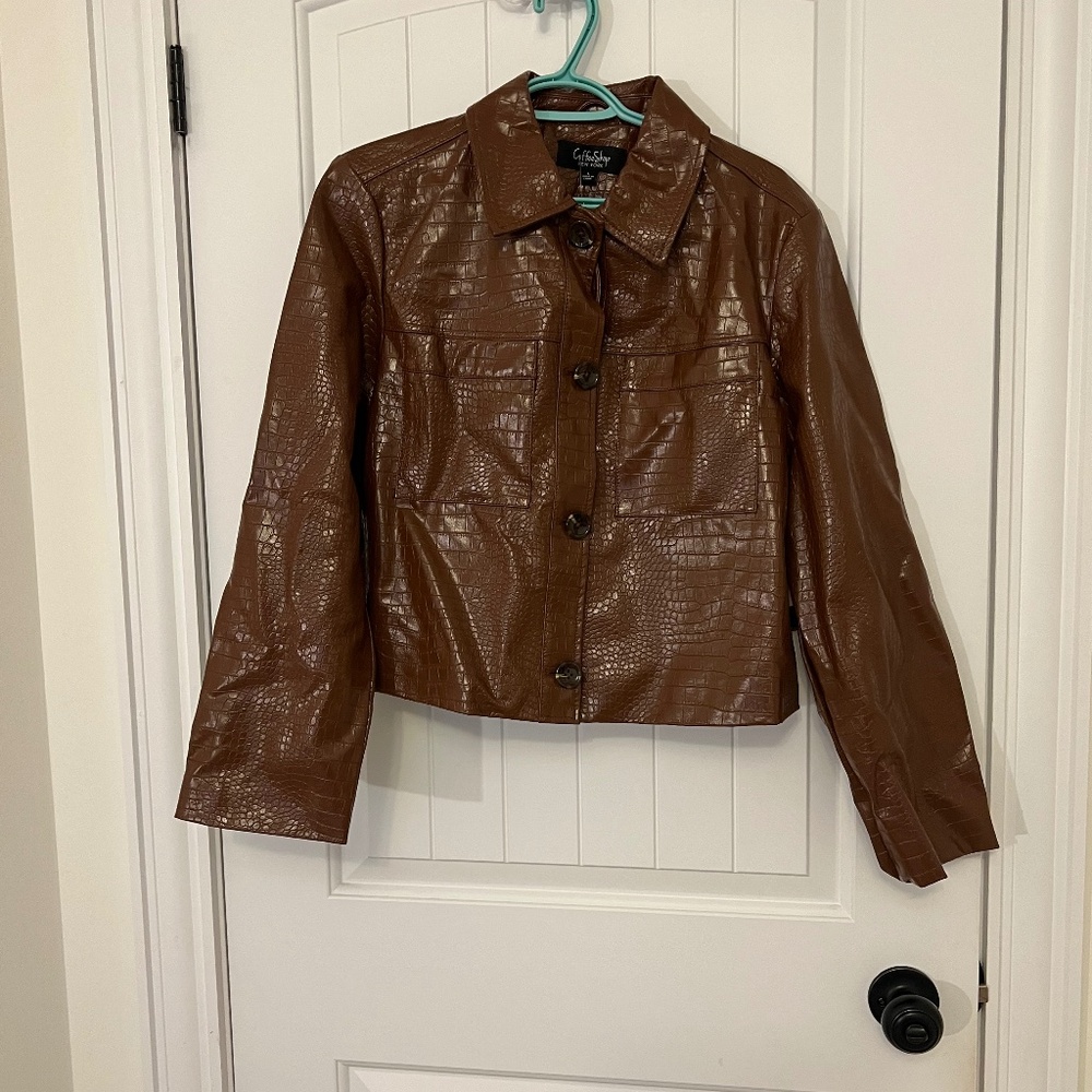 Coffee Shop faux leather jacket